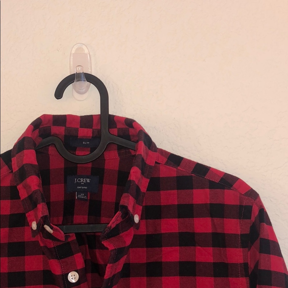 J Crew Gingham Oxford Shirt